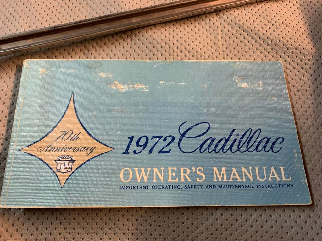 Owners manual Cadillac 1972, Ophalen of Verzenden