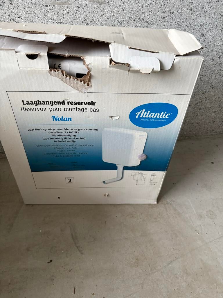 Laaghangend Reservoir Nolan - Nieuw in doos!, Huis en Inrichting, Ophalen of Verzenden, Nieuw, Wit, Overige typen