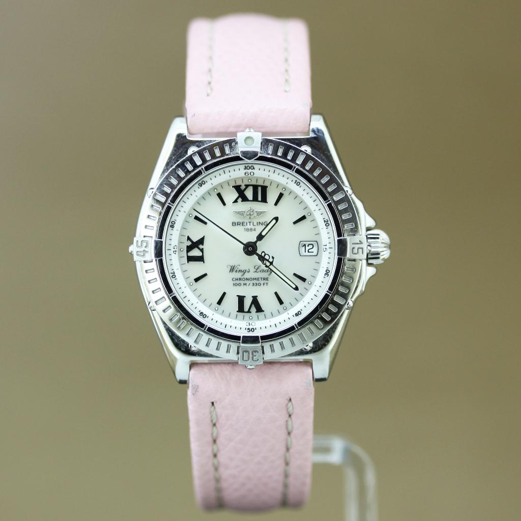 Breitling Lady Wings Staal Pink A67350, Overige merken, Staal, Polshorloge, Ophalen of Verzenden