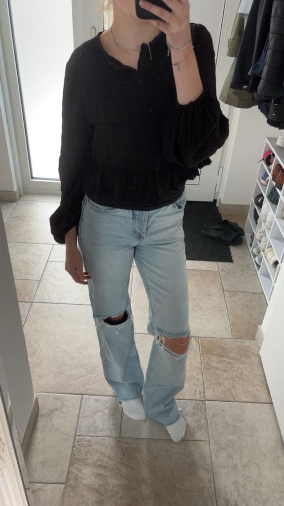 Subdued spijkerbroek met gaten 34, Kleding | Dames, Ophalen of Verzenden, Zo goed als nieuw, Blauw, W27 (confectie 34) of kleiner