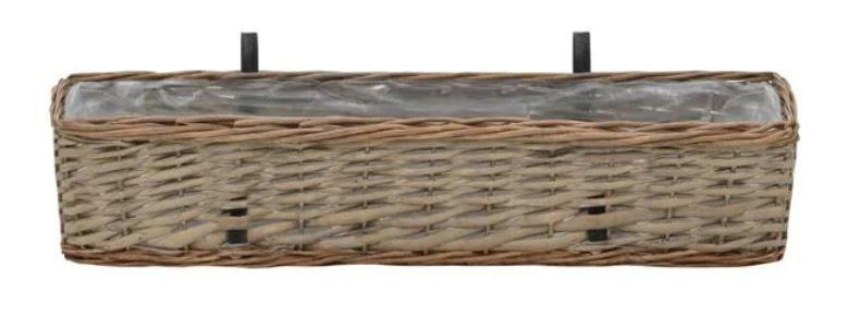 2 st Bloembak balkon plantenbak 80 cm bruin GRATIS BEZORGD!, Tuin en Terras, Bloembakken en Plantenbakken, Kunststof, Minder dan 30 cm