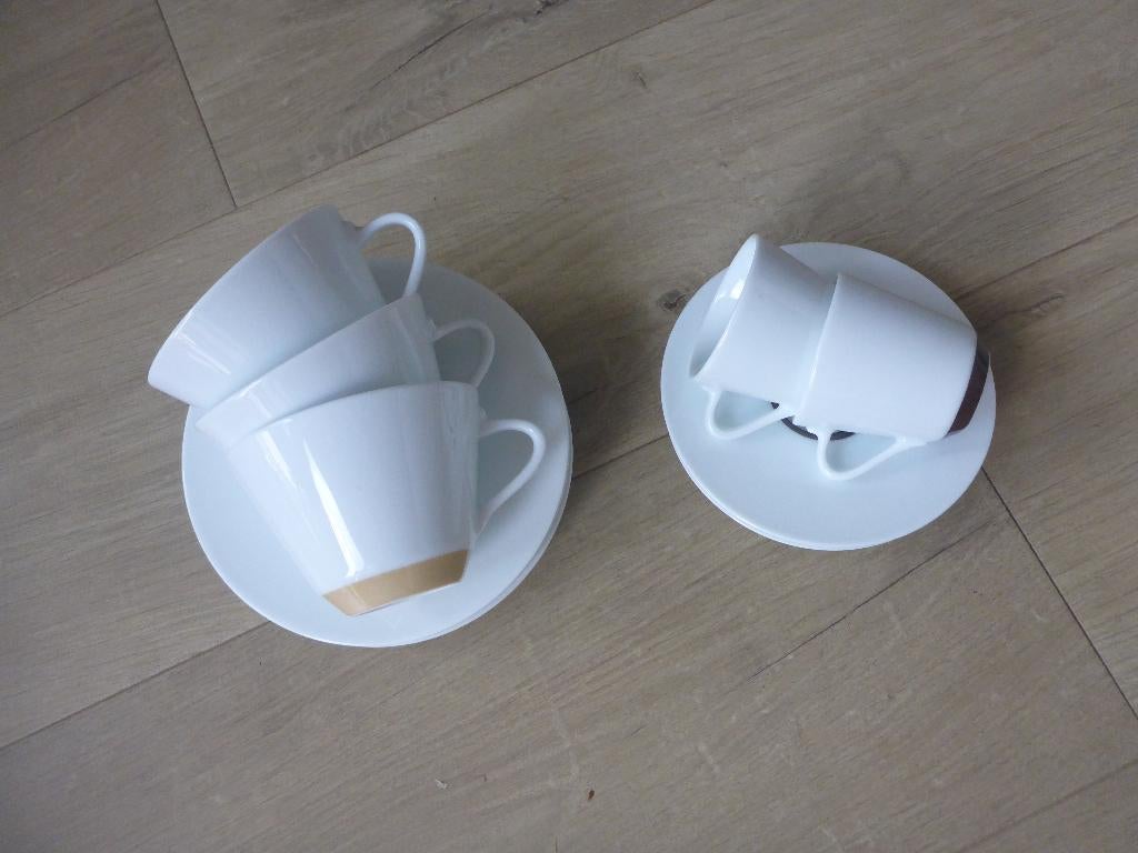 6 kop en schotels en los kopje, nespresso, andree putman., Huis en Inrichting, Keuken | Servies, Ophalen of Verzenden, Zo goed als nieuw