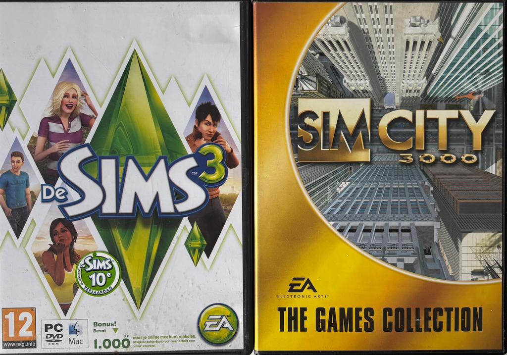 2x PC CD-ROM - De Sims 3/Sim City 3000, Spelcomputers en Games, Avontuur en Actie, 1 speler, Ophalen of Verzenden, Zo goed als nieuw