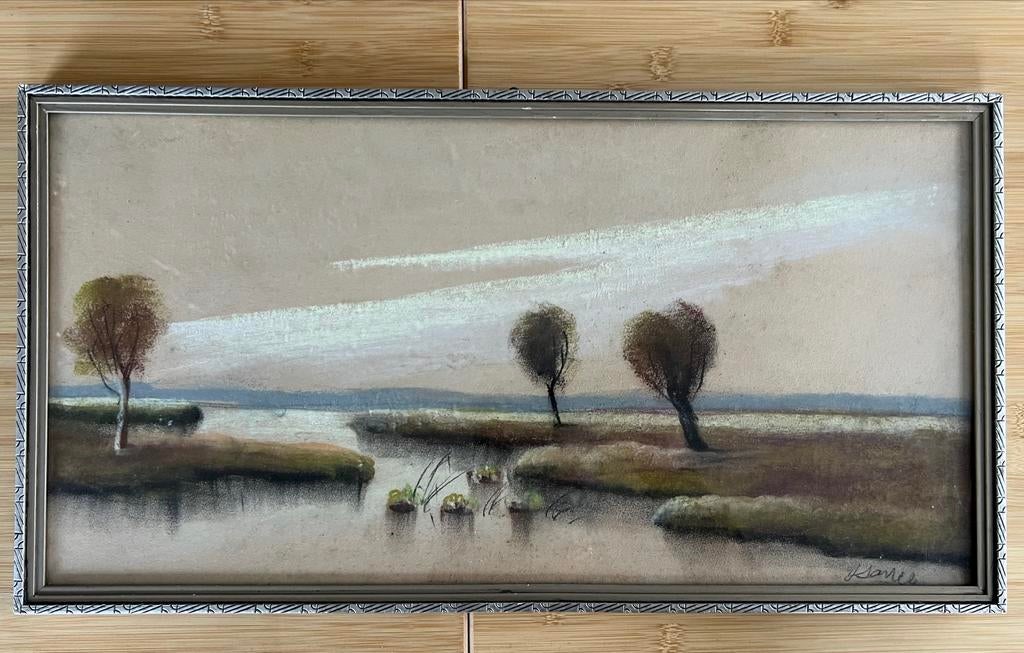 Schilderij van een rivierlandschap, Ophalen