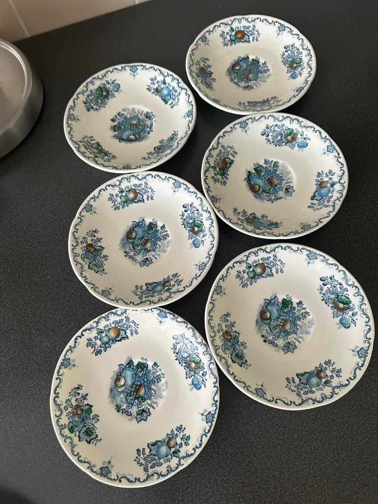 Set van 6 Mason's Fruit Basket Schoteltjes nieuw!, Antiek en Kunst, Antiek | Servies los, Ophalen of Verzenden