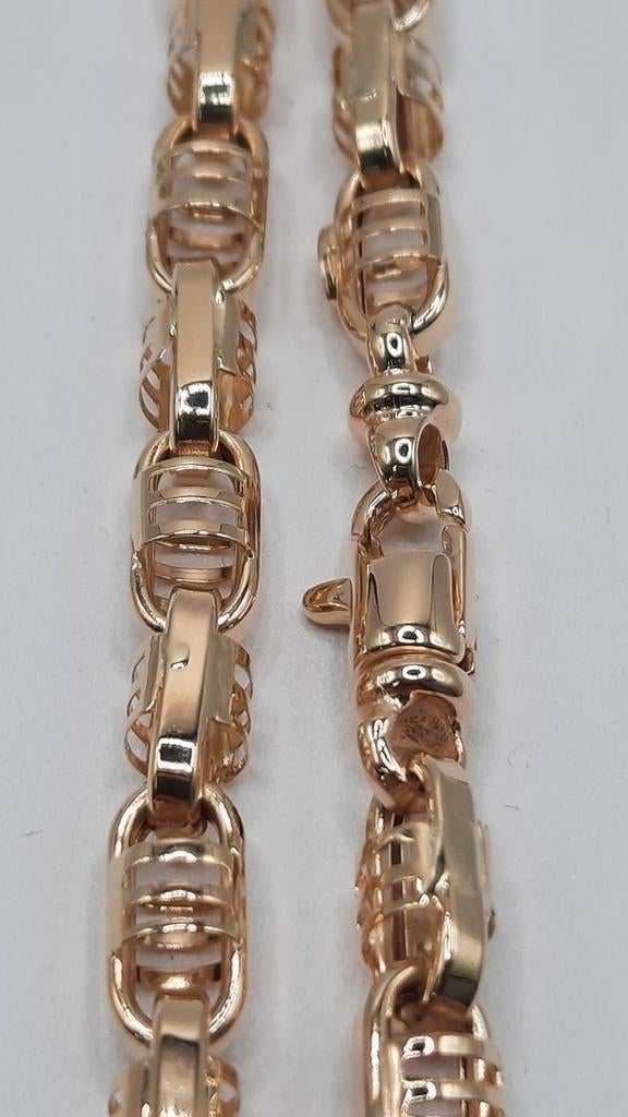 gouden fantasie ketting 14kt, Www.bredajuwelier.nl, Nieuw, Ophalen of Verzenden, Www.bredajuwelier.nl