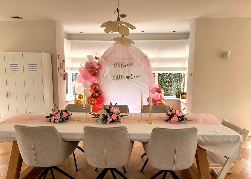 Babyshower gender reveal Decoratie Romantische Set, Hobby en Vrije tijd, Feestartikelen, Zo goed als nieuw, Versiering, Geboorte of Huwelijk