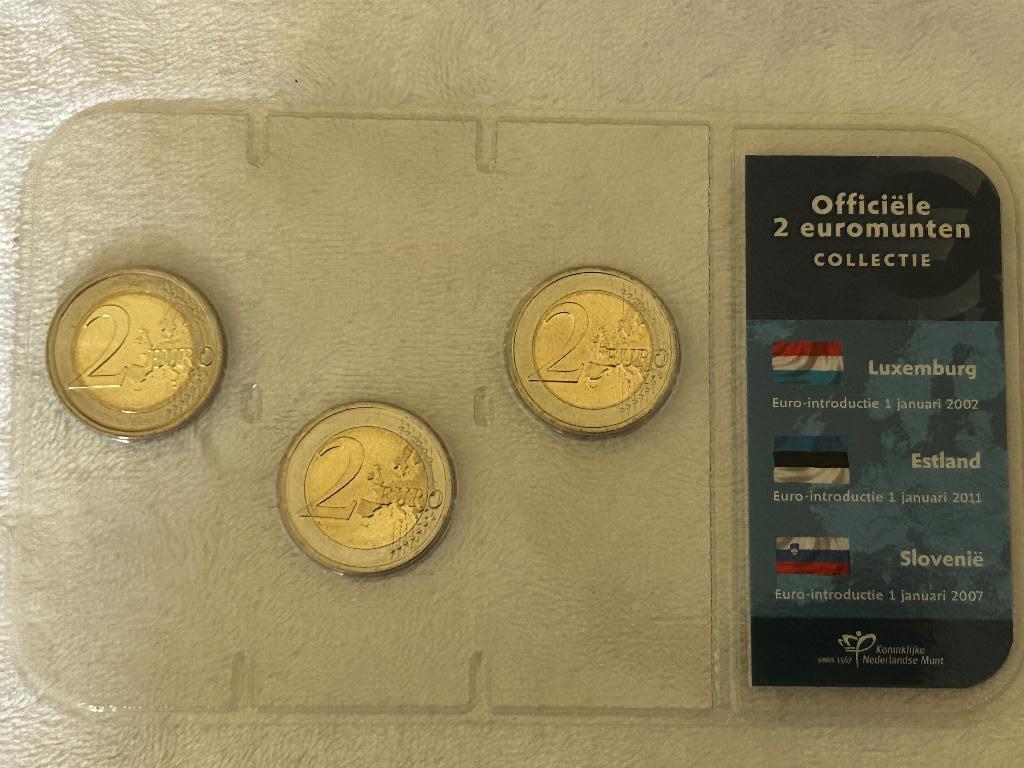 2 euro muntset Luxemburg, estland en Slovenie nieuw, Ophalen of Verzenden, Overige landen, 2 euro, Setje