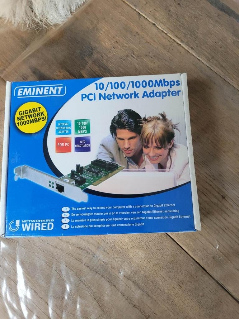 Eminent PCI network adapter EM4028 10/110/1000mbps., Ophalen of Verzenden, Nieuw