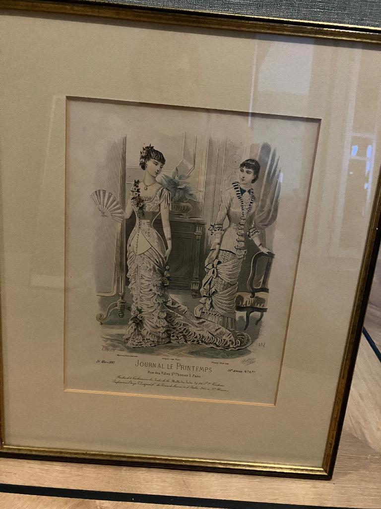 2 oude modeprenten, Ophalen of Verzenden