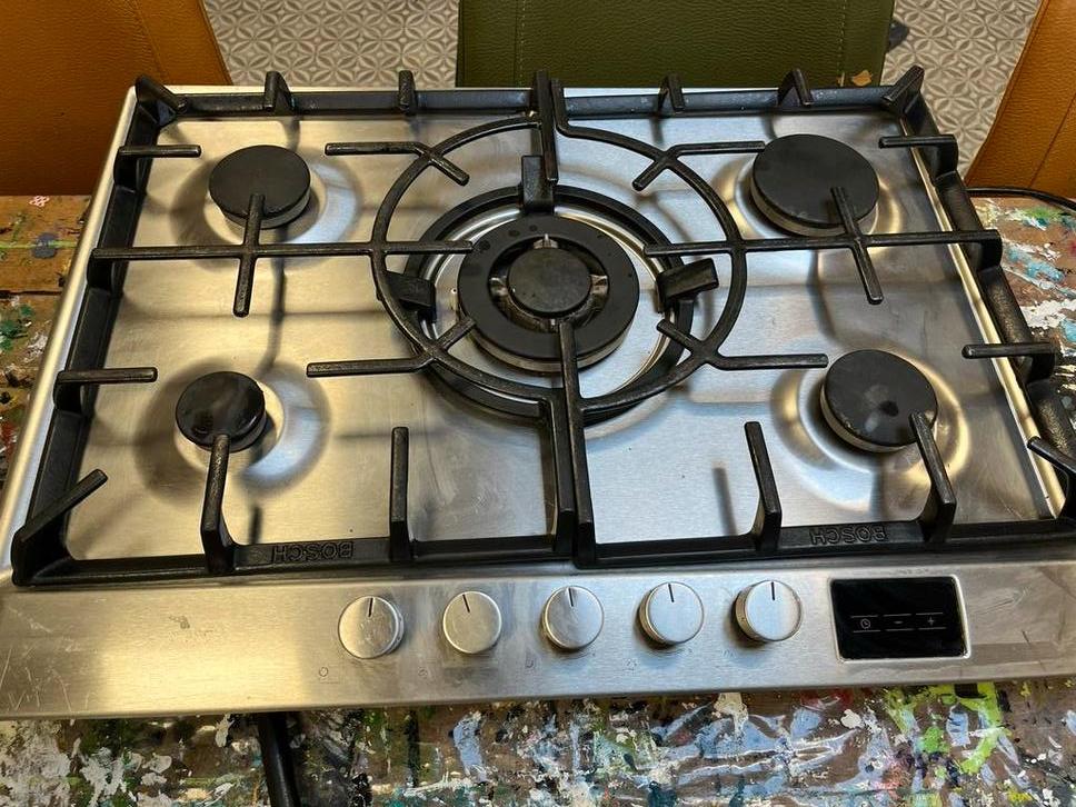 Bosch 5-pits Gasstel - Perfect voor de Kookliefhebber 70cm B, Witgoed en Apparatuur, Kookplaten, Ophalen, Gebruikt, Inbouw, Gas