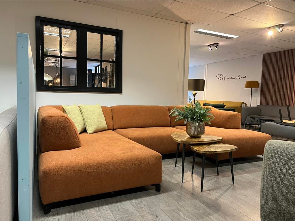 Leolux faya lobi stof Bouclé SALE, Verzenden, Hoekbank, Zo goed als nieuw, Vierpersoons of meer