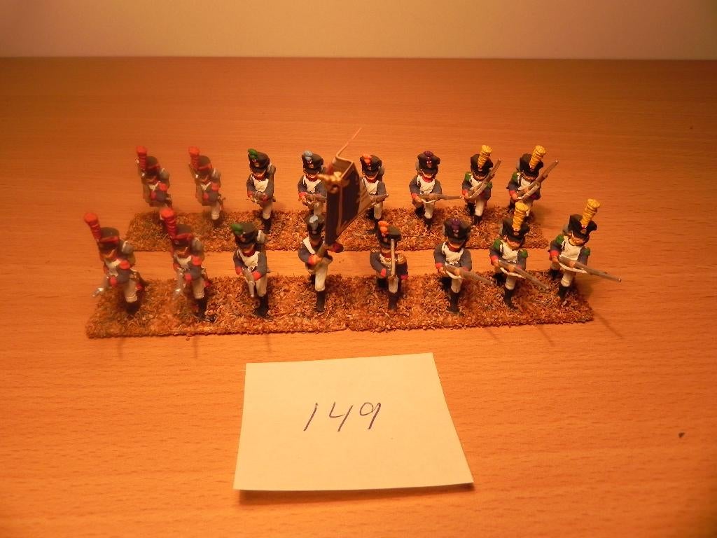 Slag bij waterloo, infanterie frankrijk(149)25 mm,tin, Hobby en Vrije tijd, Modelbouw | Figuren en Diorama's, Ophalen of Verzenden