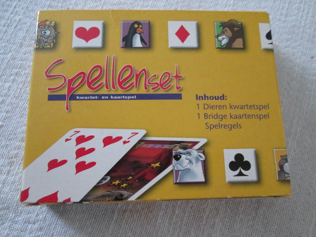 Spellenset in seal Dieren kwartet en bridge kaarten Nieuw, Verzamelen, Ophalen of Verzenden, Nieuw, Kwartet(ten)