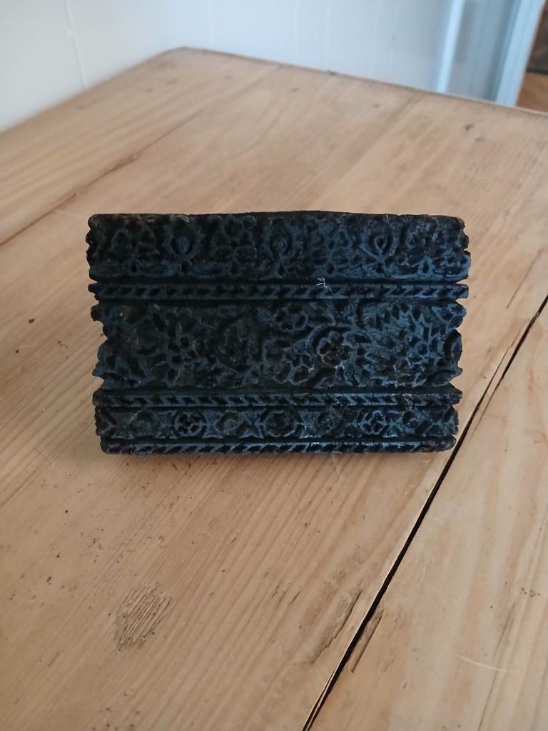 Oude Houten Batikstempel, Ophalen of Verzenden, Gebruikt, Houten stempel