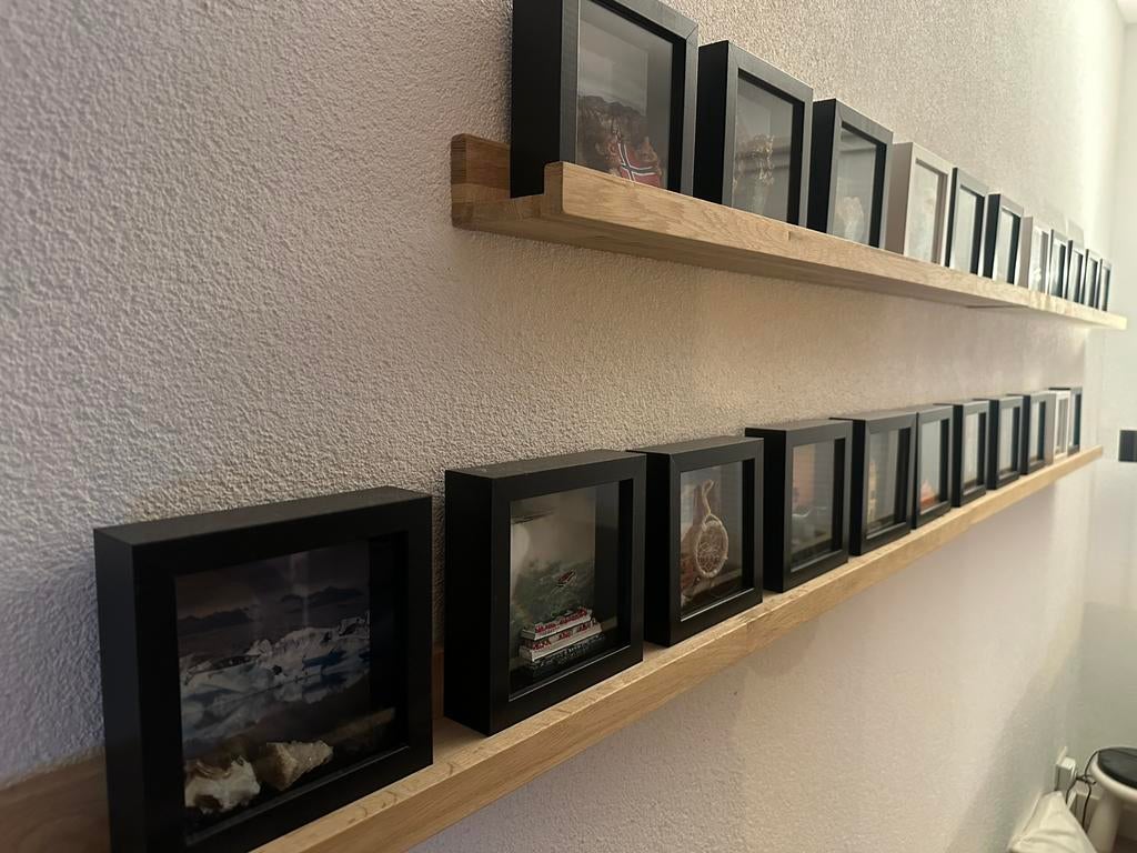 Gezocht: Ikea Ribba 14 x 14 lijsjes (met diepte), Ophalen of Verzenden, Gebruikt