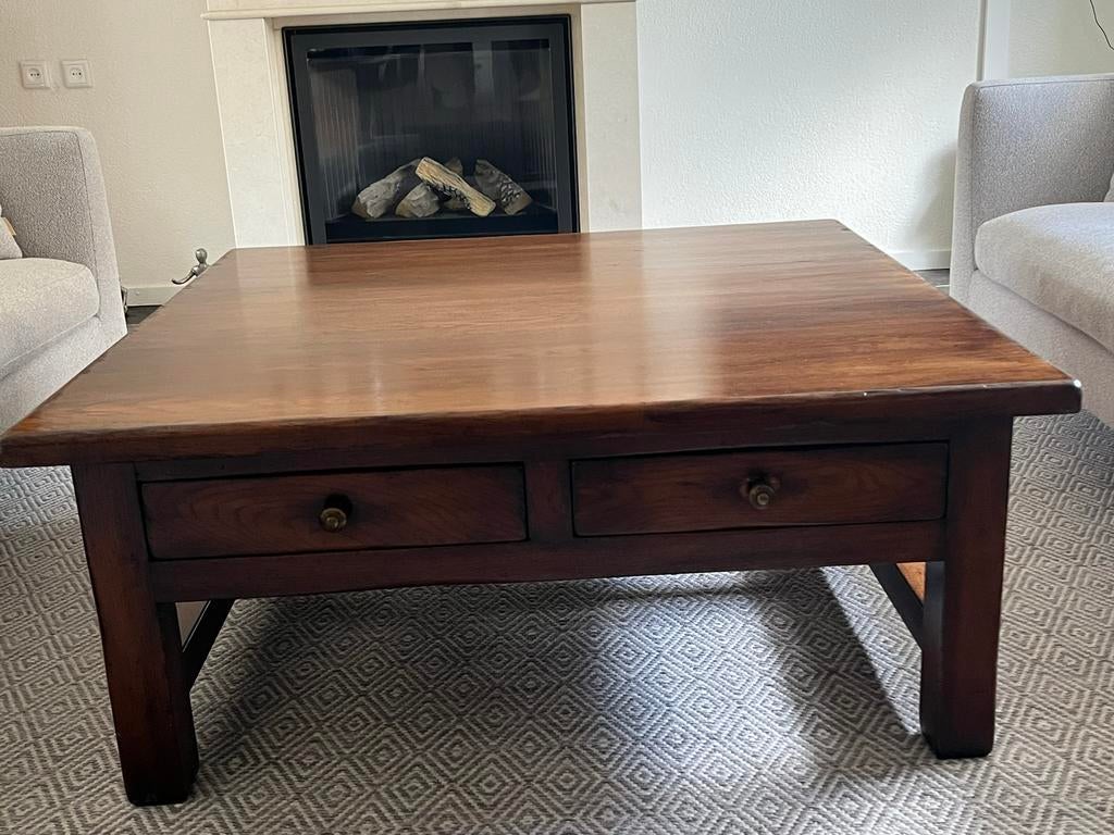 Eikenhouten salontafel zo goed als nieuw, Huis en Inrichting, Tafels | Salontafels, Ophalen, Zo goed als nieuw, Minder dan 50 cm