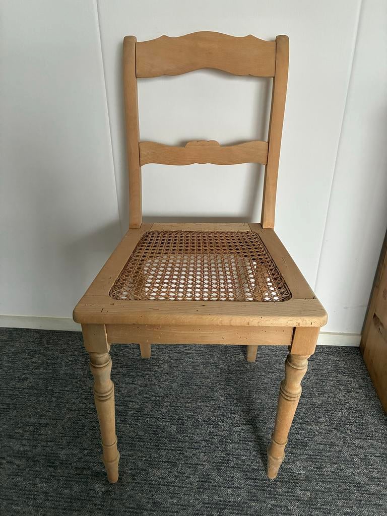 Charmante brocante grenen keukenstoel, Ophalen