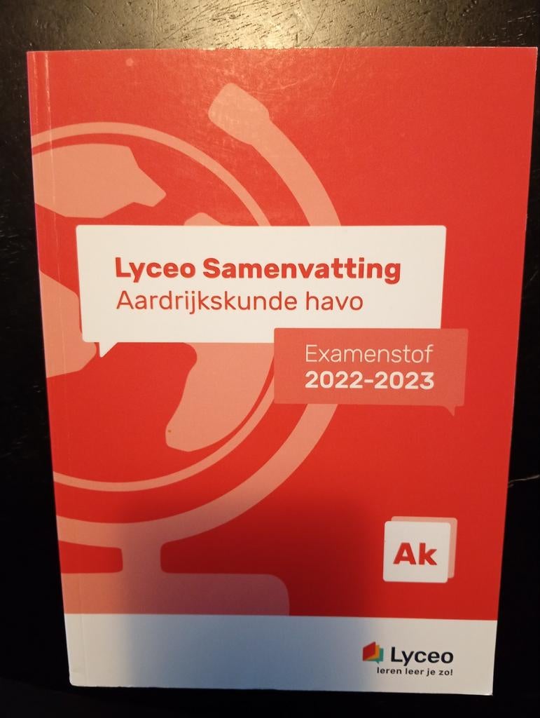 Lyceo samenvatting aardrijkskunde havo, Boeken, Schoolboeken, Ophalen of Verzenden, Zo goed als nieuw, HAVO, Aardrijkskunde