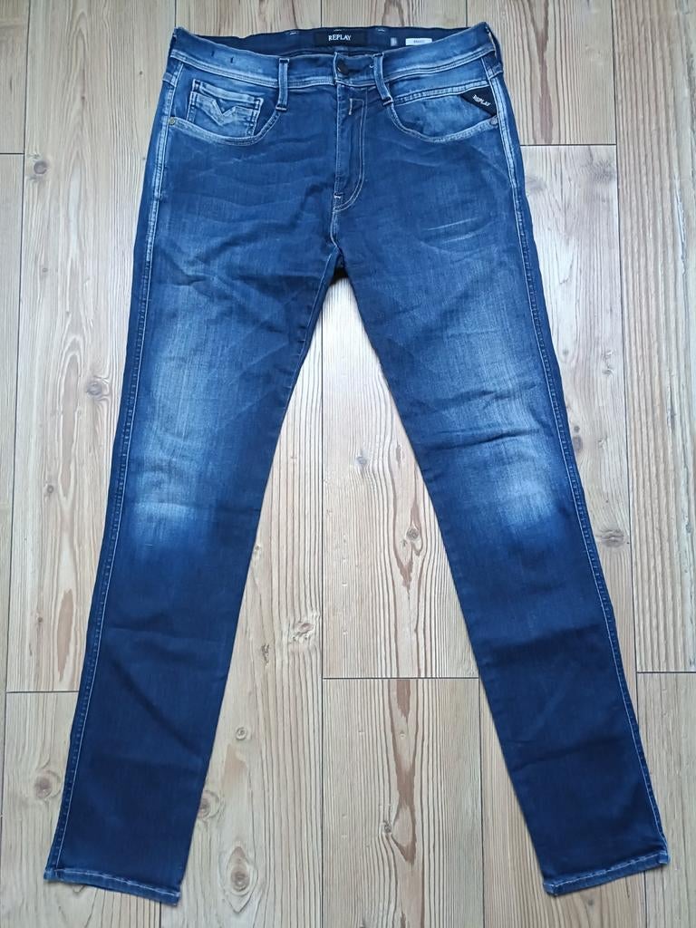 Replay anbass stretch maat 33-34, Ophalen of Verzenden, Zo goed als nieuw, Blauw, W33 - W34 (confectie 48/50)