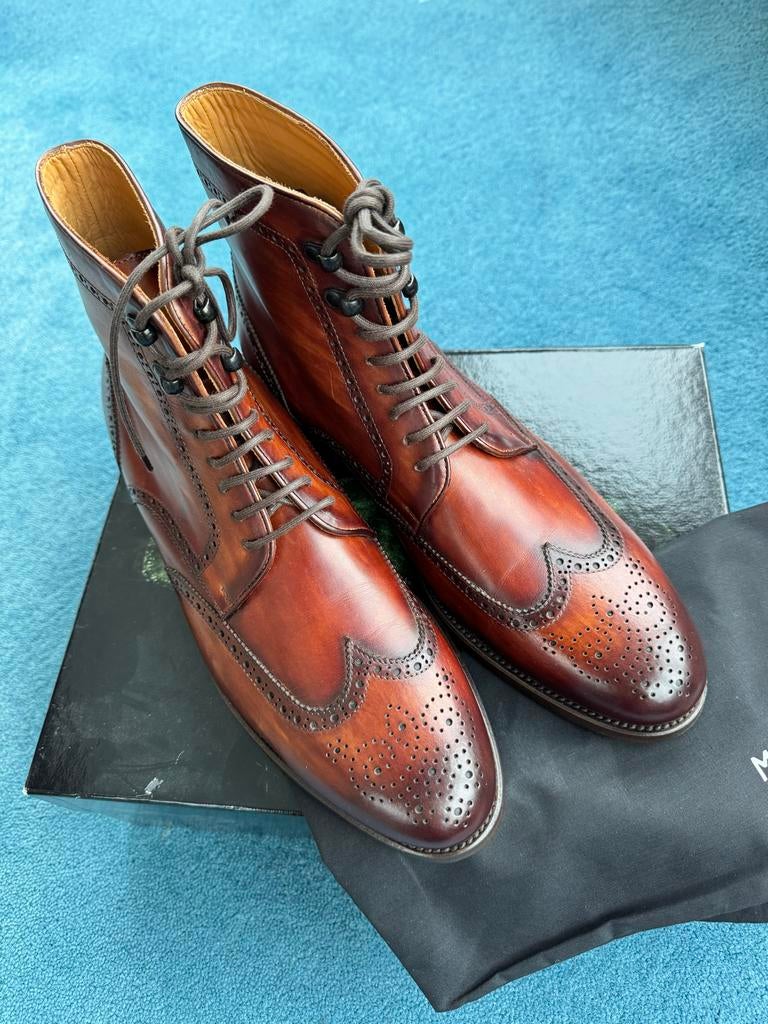 NIEUW Magnanni Veterboots EU44.5 Handpainted Bruin, Kleding | Heren, Schoenen, Bruin, Verzenden, Boots, Nieuw
