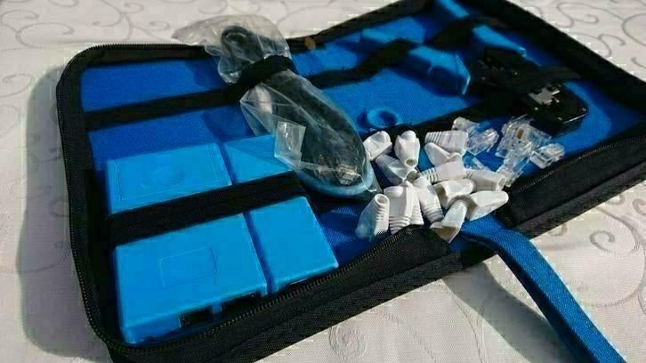 Krimptang crimptang LAN RJ45 CAT6 CAT5e SET in luxe etui, Ophalen of Verzenden, Nieuw