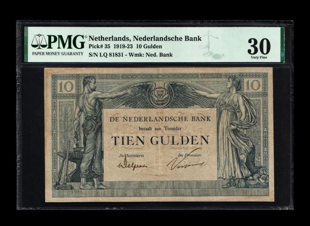 Nederland. - 10 Gulden - 1923 - Pick 35, Postzegels en Munten, Bankbiljetten | Nederland, Ophalen of Verzenden, 10 gulden
