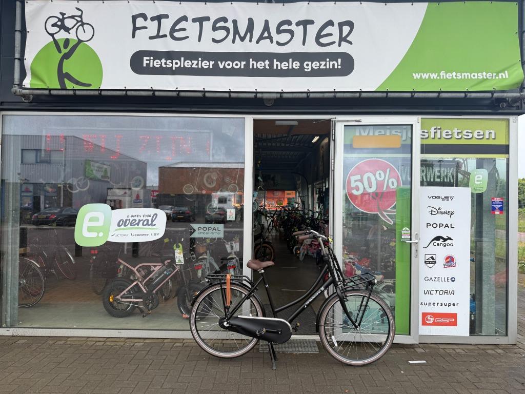 FIETSMASTER 28 INCH DUTCH TRANSPORTFIETS 57 CM 3V BLACK MAT, Overige merken, Versnellingen, Nieuw, 56 cm of meer