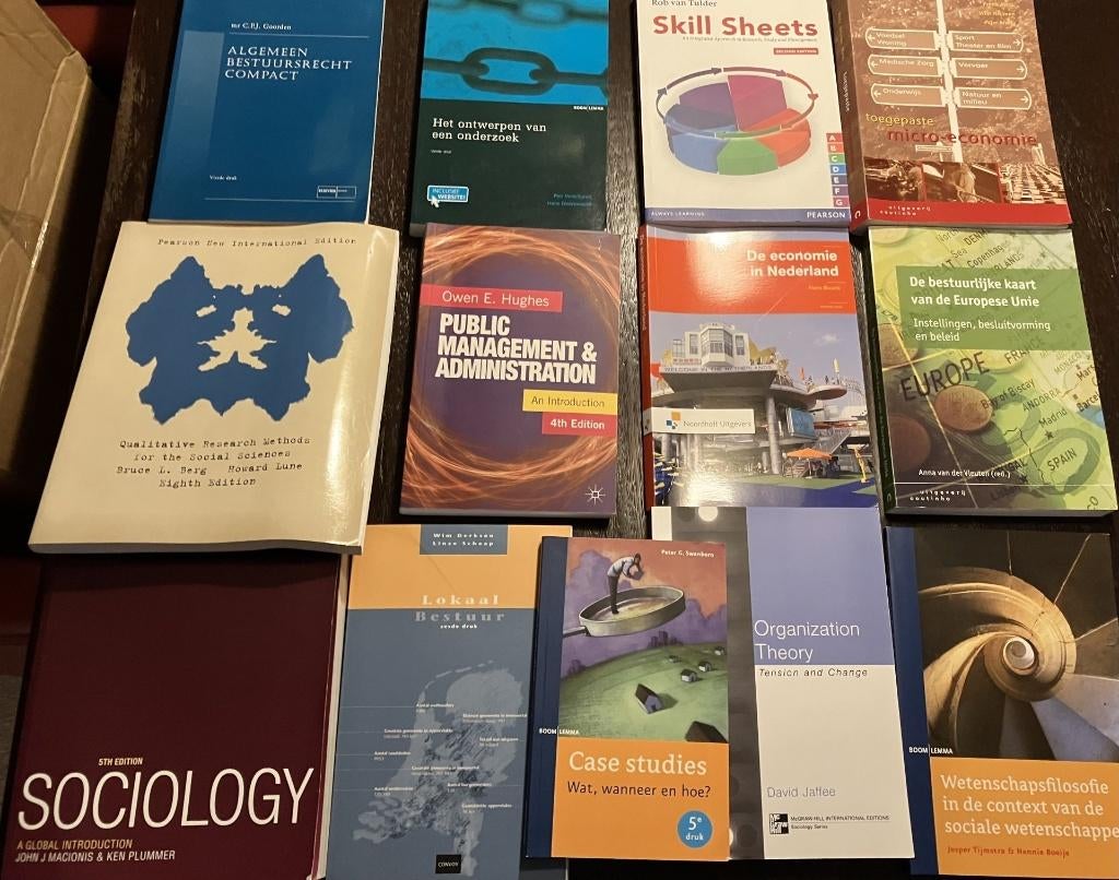 Studieboeken onderzoek, bestuurskunde en recht, Boeken, Ophalen of Verzenden, Beta, Zo goed als nieuw, HBO