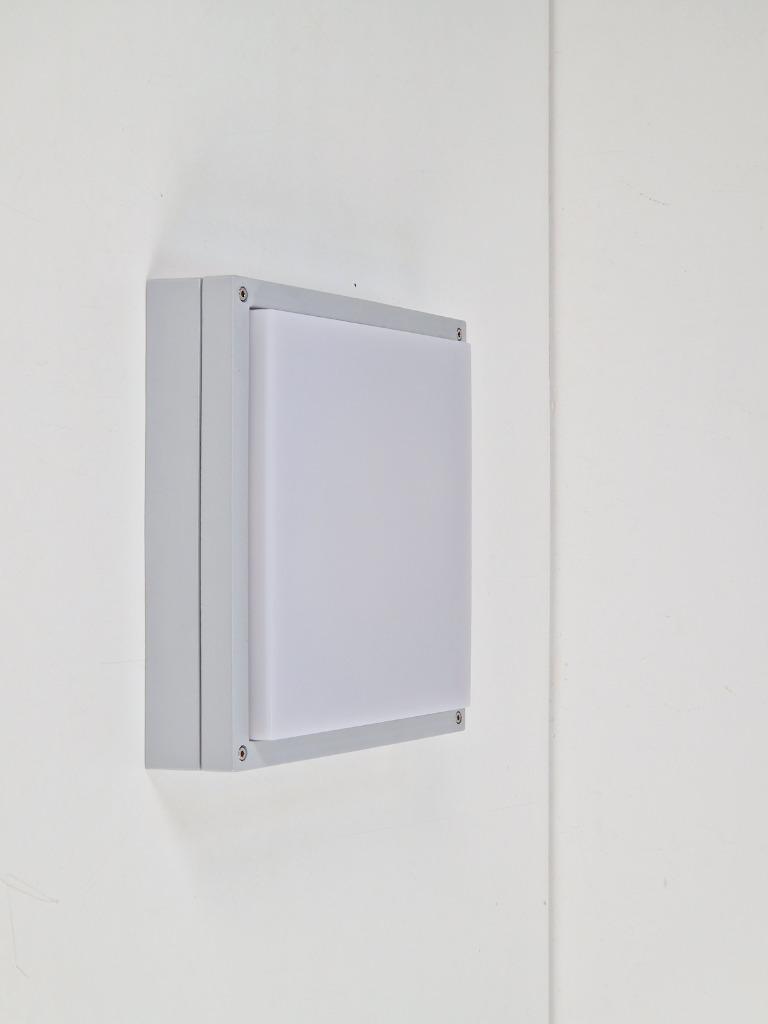 7 Ilmas Mini Flat DRIFT buitenlamp zilver wit IP65 slagvast, Wandlamp, Ophalen of Verzenden, Netvoeding, 50 tot 250 watt