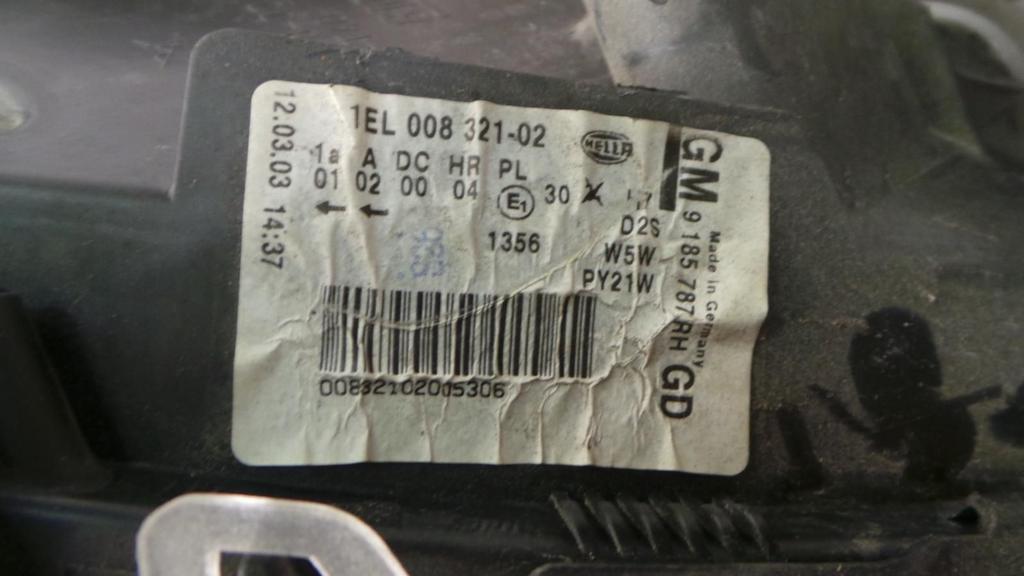 OPEL VECTRA KOPLAMP R 2002, Ophalen of Verzenden, Gebruikt, Stiba lid