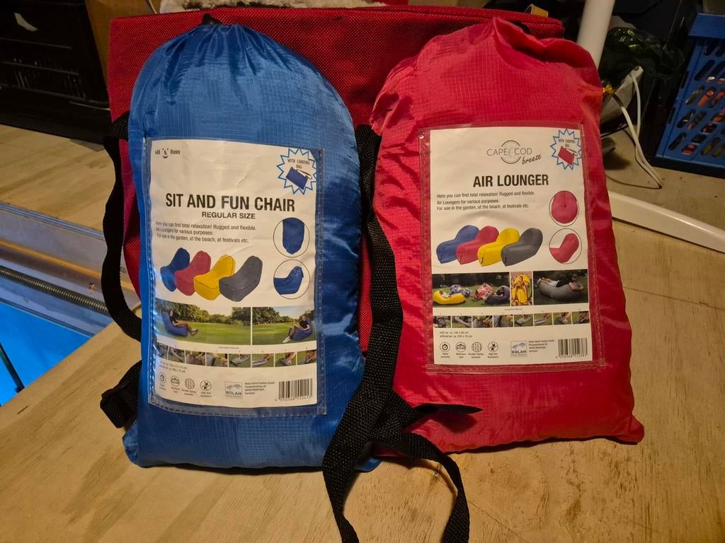 Nieuwe Air Lounger Zitstoelen in Draagzak, Ophalen of Verzenden, Nieuw, Overige materialen