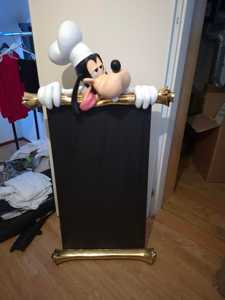 Lifesize Goofy menubord - Goofy beeld - Walt Disney beeld, Ophalen of Verzenden, Goofy of Pluto, Beeldje of Figuurtje