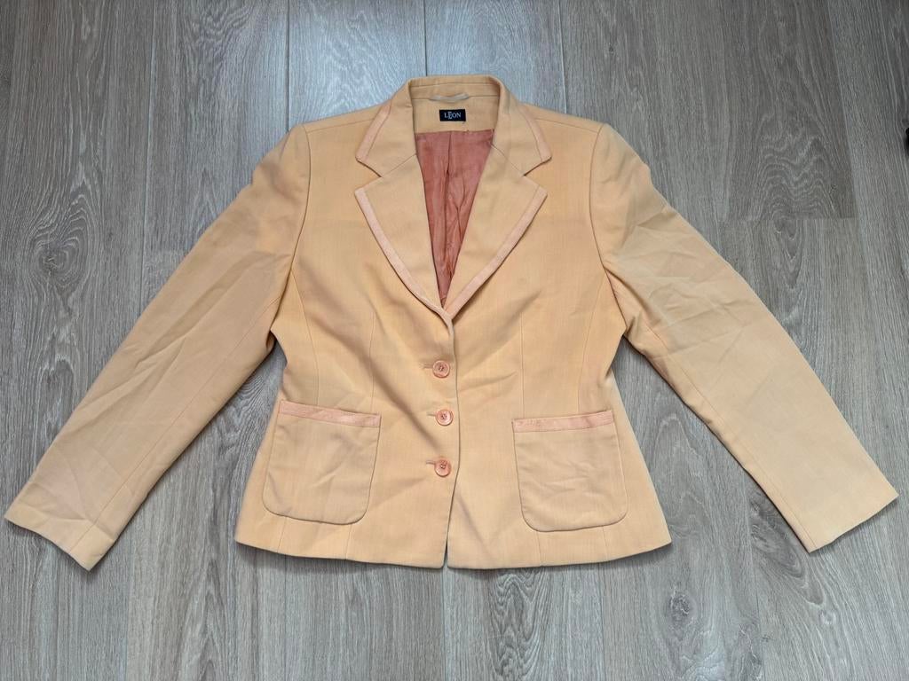 Leon Mira dames blazer/colbert jasje zalm oranje maat 40, Maat 38/40 (M), Ophalen of Verzenden, Jasje, Gedragen