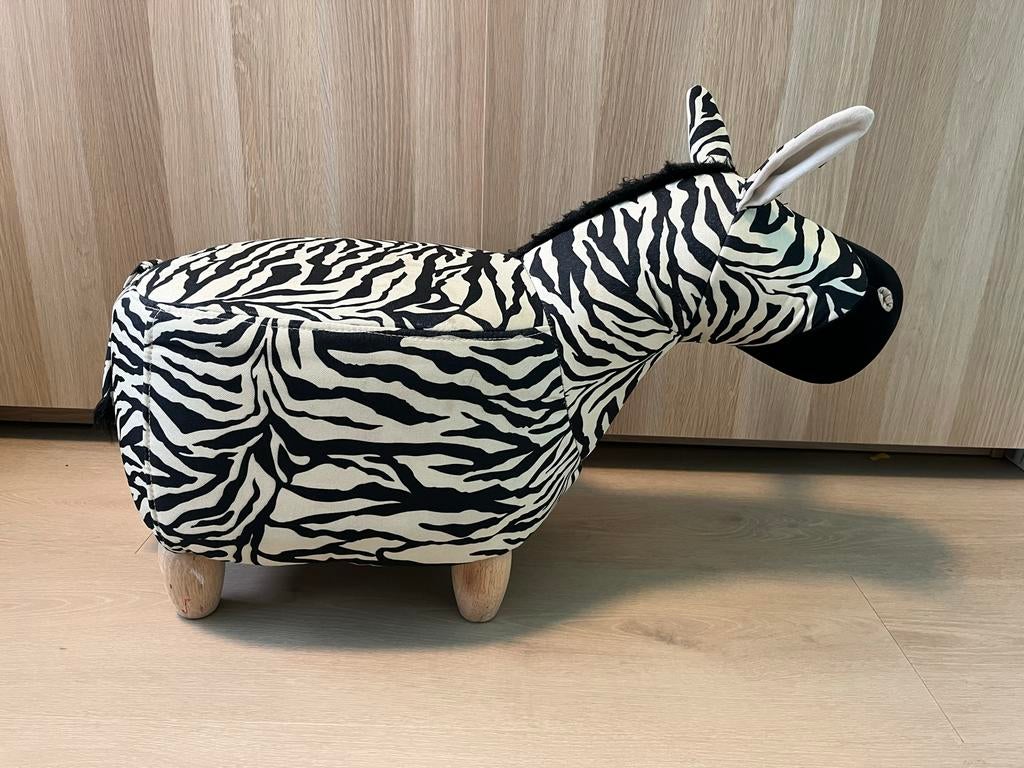 Zebra Kruk / Poef van Kwantum, Ophalen of Verzenden, Zo goed als nieuw, Minder dan 50 cm, Minder dan 50 cm