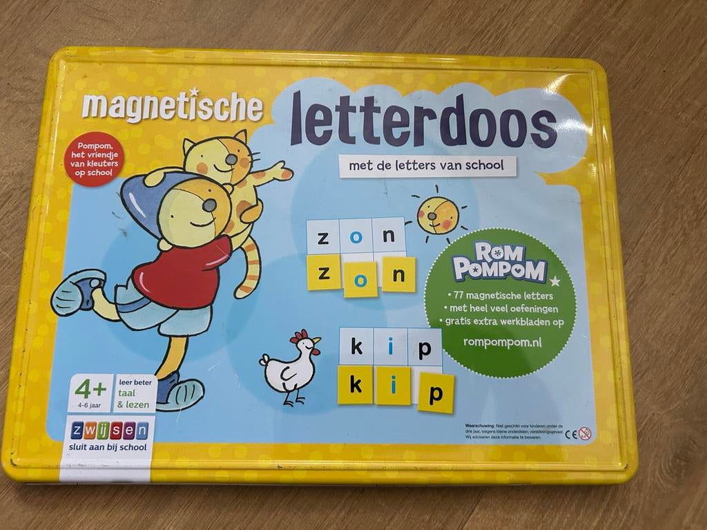 Magnetische Letterdoos Rompompom van Zwijsen, Ophalen of Verzenden, Gebruikt, Taal en Lezen