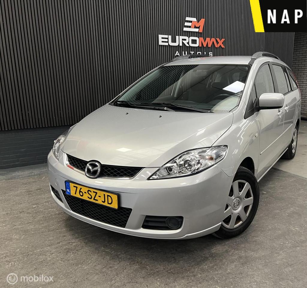 Mazda 5 2.0 Active Mazda 5 2.0 Active – NAP - 7-persoons, Voorwielaandrijving, 145 pk, Stof, Gebruikt