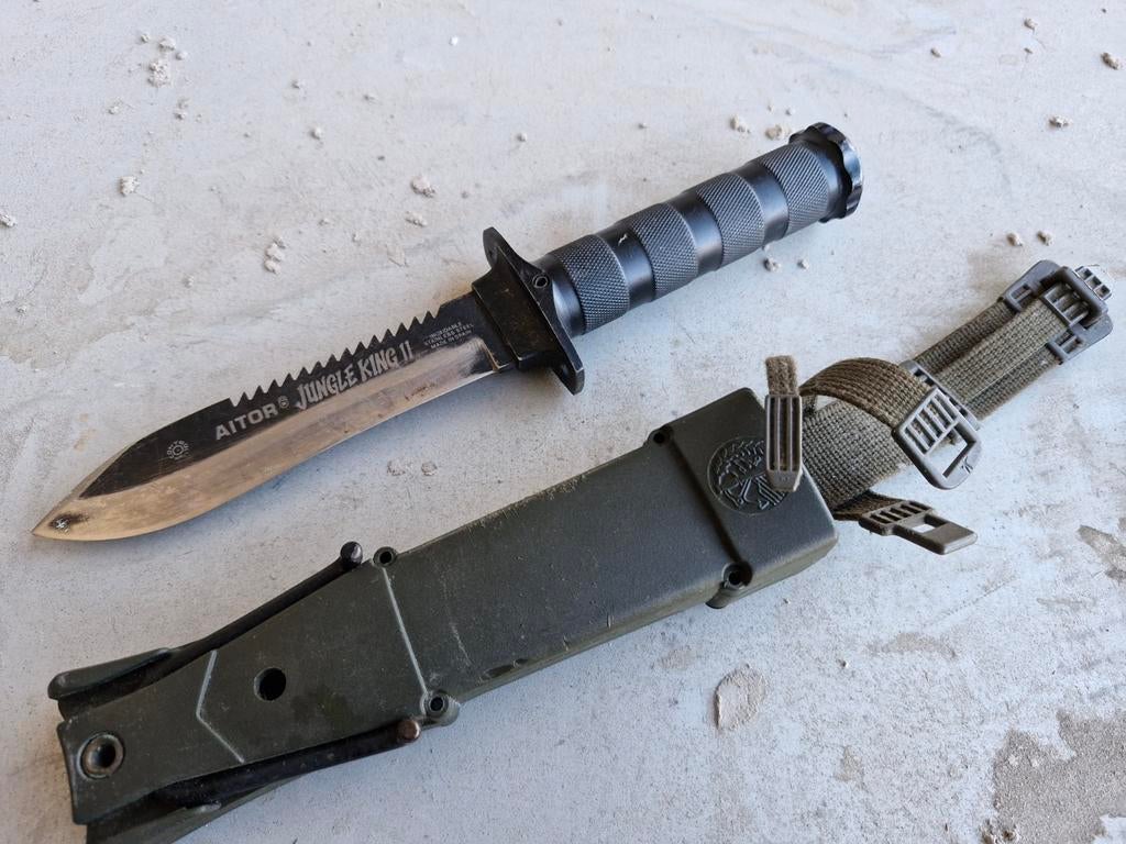 Vintage Aitor Jungle King 2 Survival Mes - Zeldzaam, Verzamelen, Ophalen, Overige soorten, Overige gebieden, Mes of Dolk