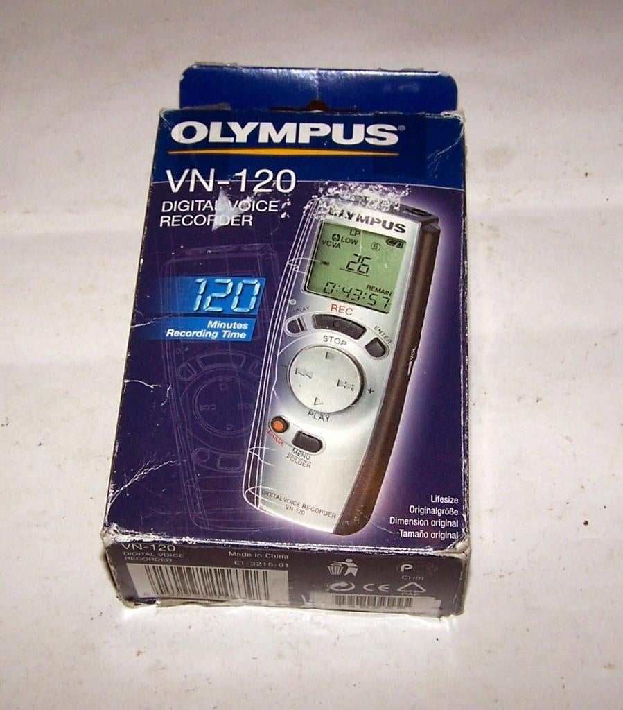 Olympus VN-120 digitale Voice Recorder. Splinternieuw/ovp., Audio, Tv en Foto, Professionele Audio-, Tv- en Video-apparatuur, Ophalen of Verzenden