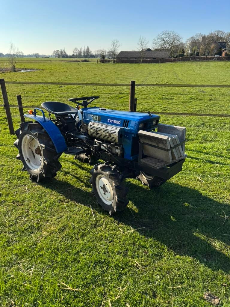 Mini traktor iseki TX 1500 met Suire bloter en grondfrees, Ophalen, Gebruikt
