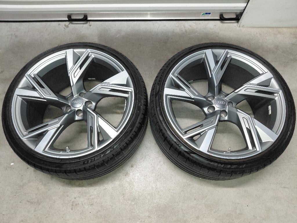 2x originele 22 inch velgen met zomerbanden Audi RS6, Ophalen, Gebruikt, 285 mm, Banden en Velgen