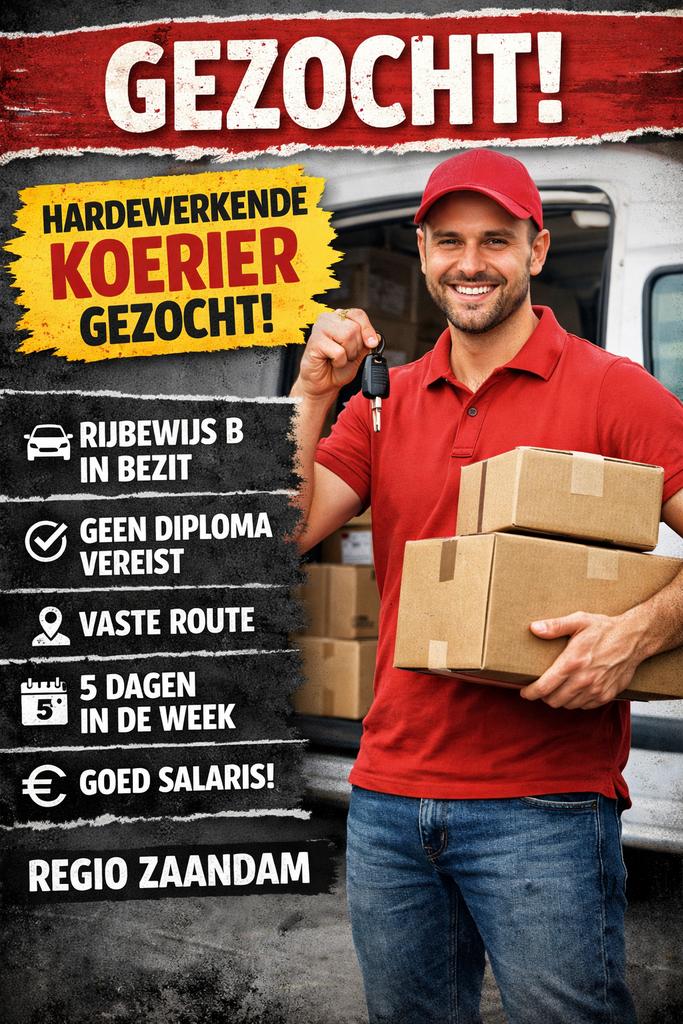 Koerier gezocht Zaandam!, Eén persoon