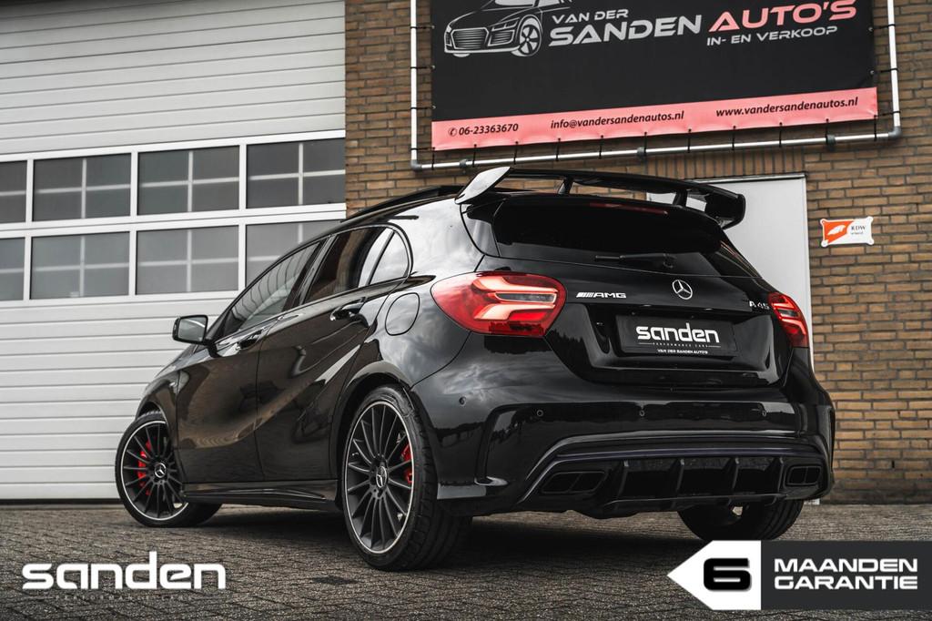 Mercedes A-klasse A45 AMG 4MATIC|Facelift|Aero|Pano|Leder|, Auto's, Automaat, 4 cilinders, Zwart, Bedrijf