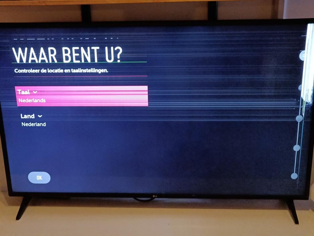 LG 60UJ6309 60 inch 4K TV - defect scherm - onderdelen, Audio, Tv en Foto, Televisies, Ophalen, 50 Hz, 100 cm of meer, 4k (UHD)