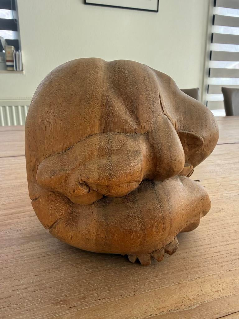 Houten Yogiman beeld - 15,5 cm hoog, Ophalen of Verzenden