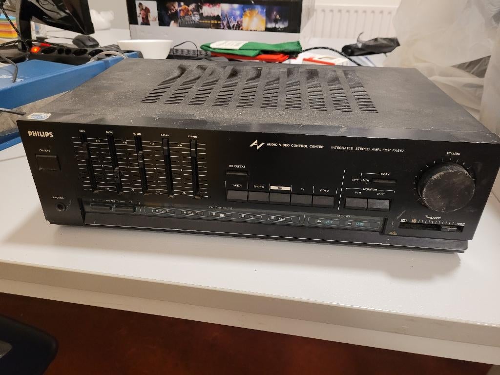 Vintage versterker Philips, Audio, Tv en Foto, Versterkers en Receivers, Ophalen, Gebruikt, Minder dan 60 watt, Overige merken