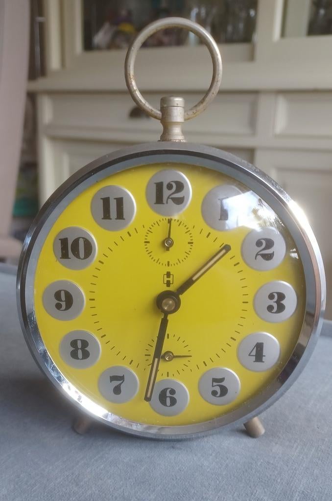 Vintage wekker klok HEMA 1968 collectors item!, Ophalen of Verzenden