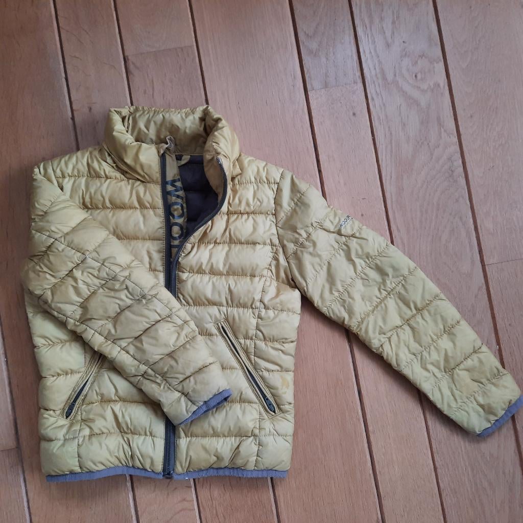 Woolrich gewatteerd jas jack lime groen maat 116, Meisje, Ophalen of Verzenden, Zo goed als nieuw, Woolrich