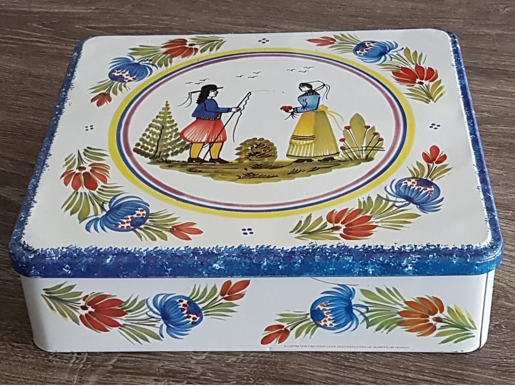 Massilly France Quimper koekblik, Ophalen, Gebruikt, Koek(jes), Overige merken