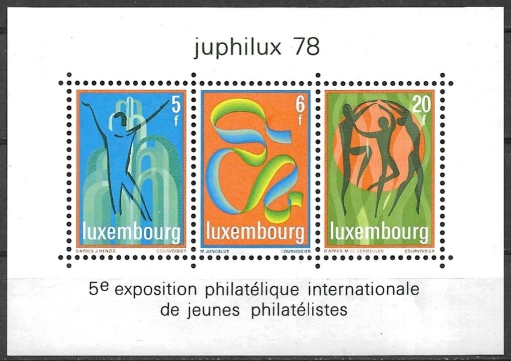 Luxemburg 1978 blok mi.12 mi.964/966 JUPHILUX 1978 postfris, Verzenden, Luxemburg, Postfris